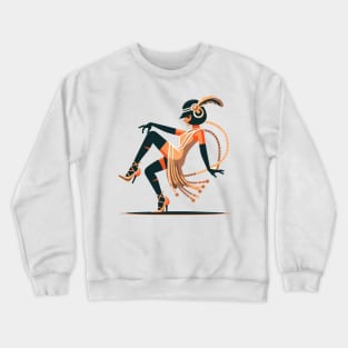 Jazz Age Jubilee: 1930s Rubber Hose Flapper Dancer Crewneck Sweatshirt